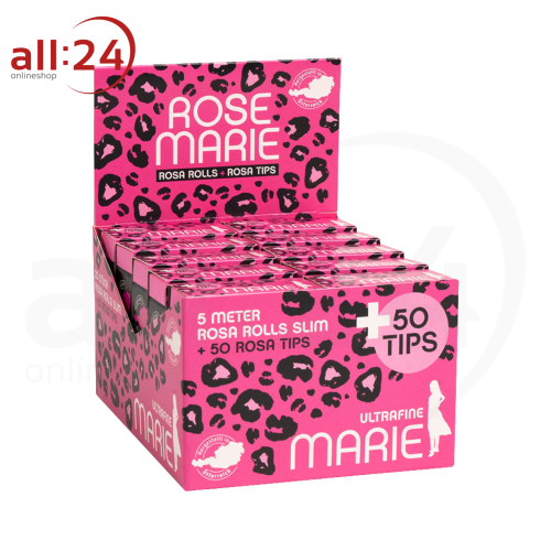 MARIE Rosemarie Paper Rolls Slim + Tips - 20er Pack à 5 Meter 