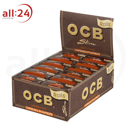 OCB Unbleached Virgin Paper Rolls - 24er Pack 