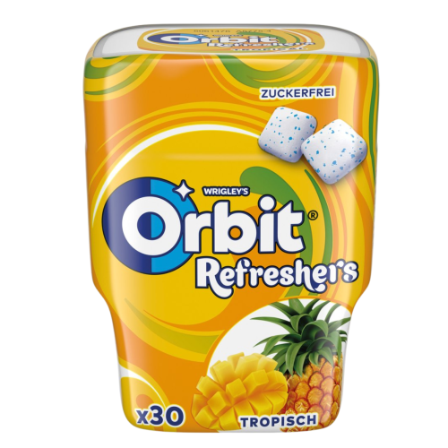 Orbit Refreshers Tropical Kaugummi, 6 Dosen 