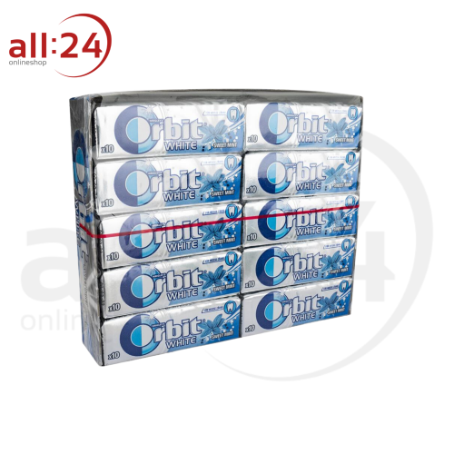 Orbit Dragees Premium Weiß Kaugummi Vorteilspack XXL - Karton mit 30 Stk á 12 Kaugummis 