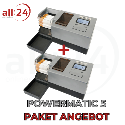 MEGA AKTION! 2x Powermatic 5 - Stopfmaschine Silber 