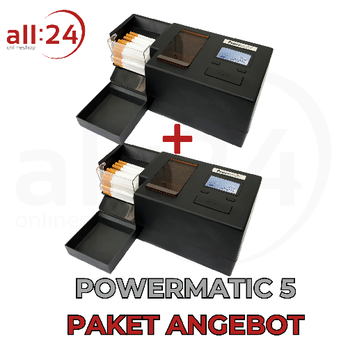 MEGA AKTION! 2x Powermatic 5 - Stopfmaschine Anthrazit 