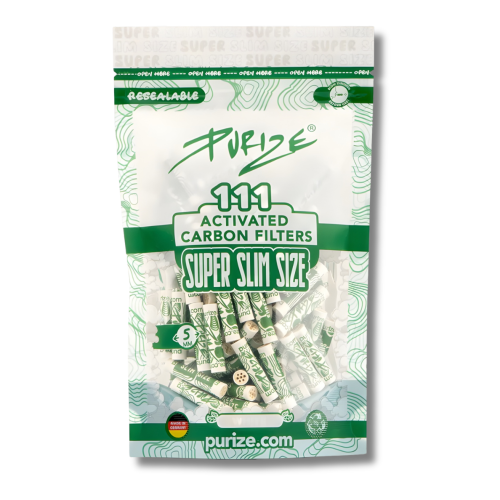Purize Aktivkohlefilter 111 Stück Super Slim Size Ø 5 mm 