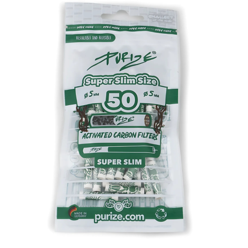 Purize Aktivkohlefilter 50 Stück Super Slim Size 