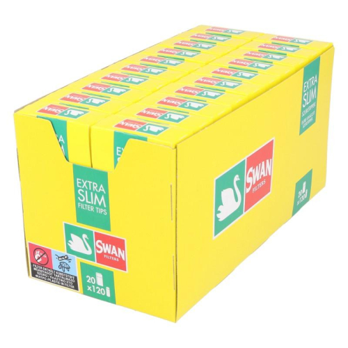 SWAN Extra Slim Flip Top - 20 Schachteln Zigarettenfilter 