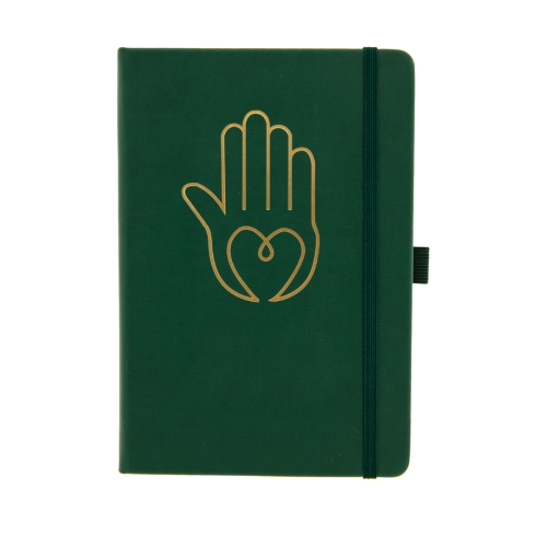 Yoga Tagebuch Journal Grün Hand, A5 