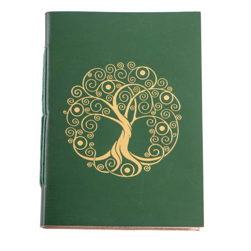 Schreibbuch Tagebuch Journal Lebensbaum Grün Gold, A5 