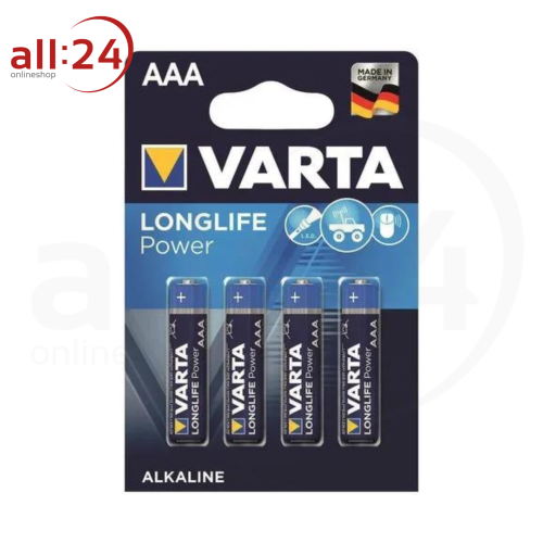 Varta Batterien Mignon AAA LR6 4er Packung 