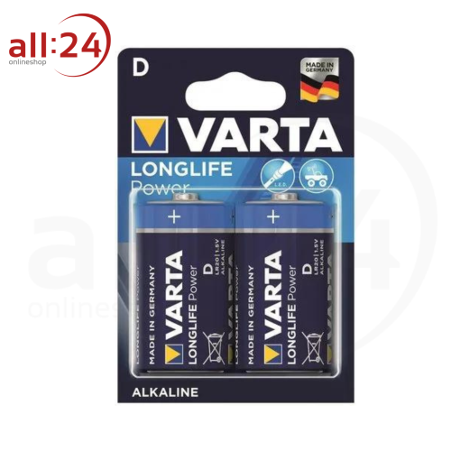 Varta Batterien Mono D LR20 2er Packung 