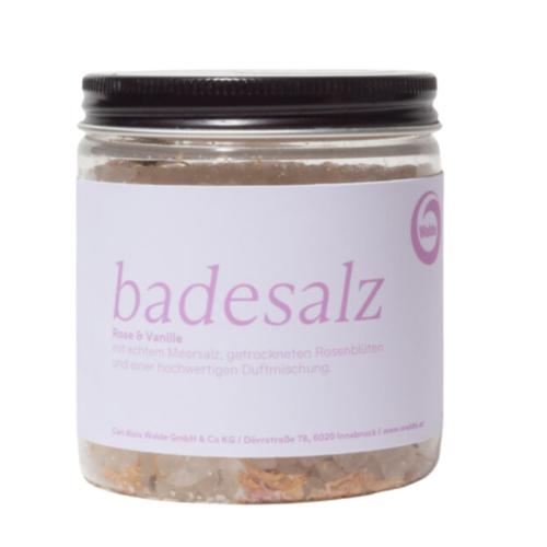 Walde Badesalz Rose Vanille 300g 