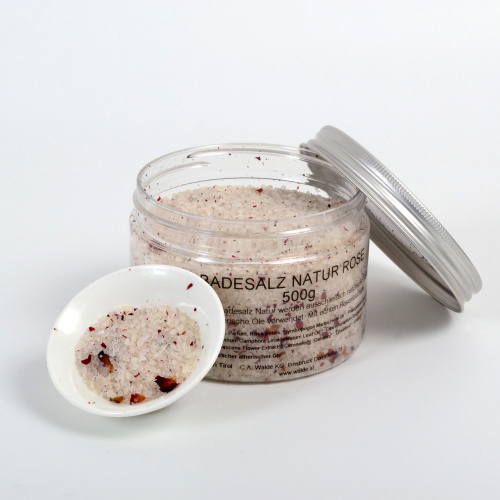 WALDE Badesalz Natur Rose 500g 