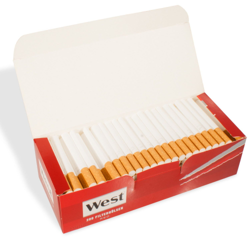West Red Hülsen - Packung mit 200 Stück 