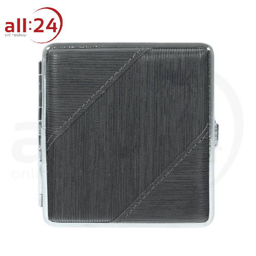 Zigaretten Etui „Single Gentleman“ schwarz - Für 80mm 20 Stück Zigaretten, mit Spange 