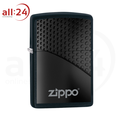 Zippo Feuerzeug "Black Hexagon Design" mit Logo 