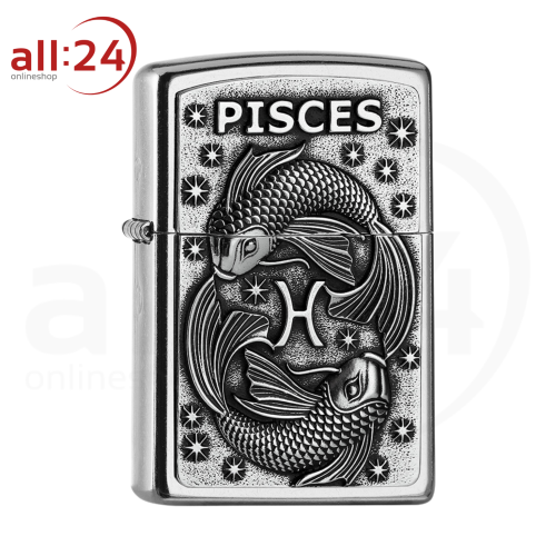 Zippo Feuerzeug "PISCES" Sternzeichen Fische V19 207 