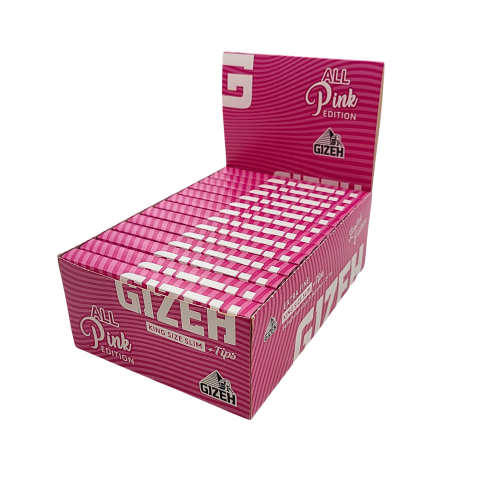 BOX GIZEH All Pink Edition Zigarettenpapier KingSize Slim + TIPS 