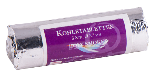 Holy Smokes Räucherkohle Kohletabletten Rolle 6 Stück 2,7 cm 