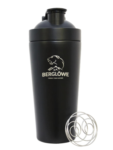 Berglöwe Fitness Shaker aus Edelstahl 
