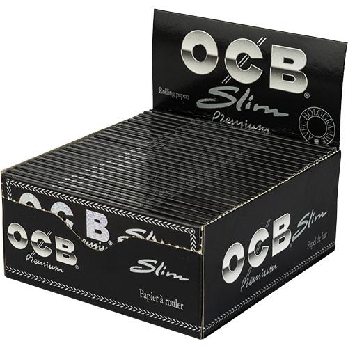 BOX OCB Premium King Size Slim Black, 50 Stück 