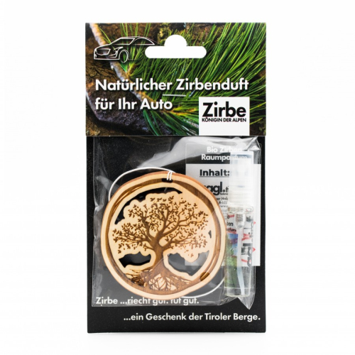Autoduft aus Zirbe Anhänger Baum des Lebens 