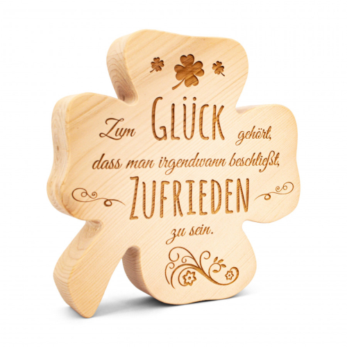 Zirbenkleeblatt Zum Glück gehört 