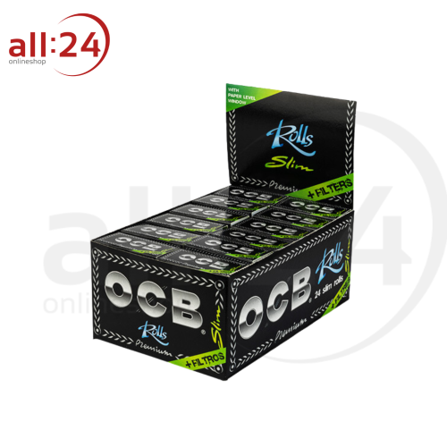Artikelbild des Artikels “OCB Premium Rolls Zigarettenpapier + Filter Tips - 24er Pack in praktischer Box “