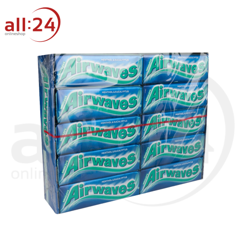 Artikelbild des Artikels “Airwaves Menthol Eukalyptus 30 x 10 Stueck XXL Vorteilspack “