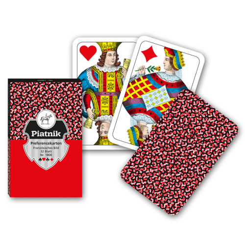 Artikelbild des Artikels “Piatnik Preference Französisch Rot 32 Blatt Spielkarten “