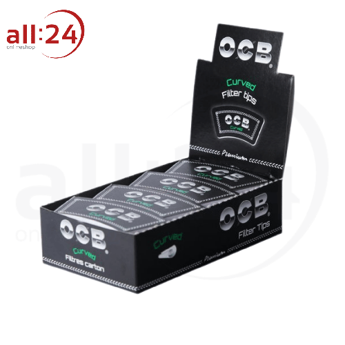 Artikelbild des Artikels “BOX OCB Filter Tips Premium Curved, perforiert in konischer Form - 20er Pack mit je 32 Stück “