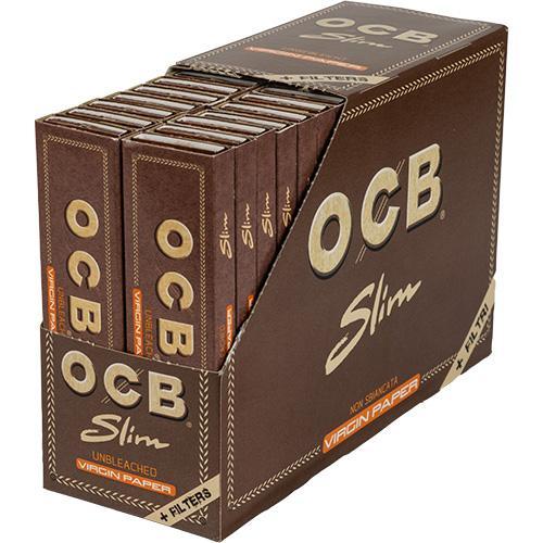 Artikelbild des Artikels “OCB Unbleached Virgin Long Papers + Filter Tips 32er Karton “
