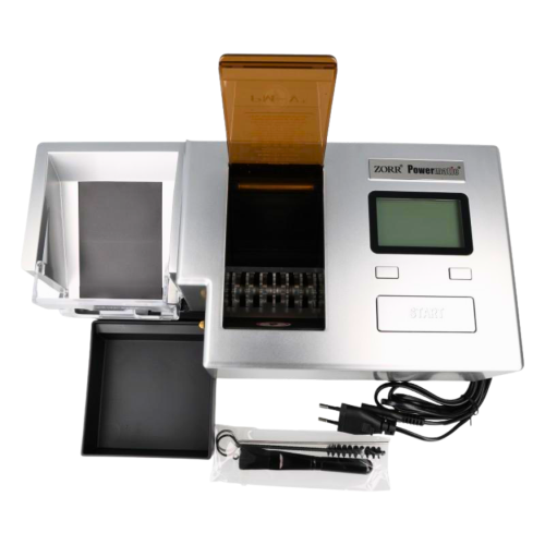 Artikelbild des Artikels “Powermatic 5 + Plus Deluxe Stopfmaschine Silber mit Schredder “