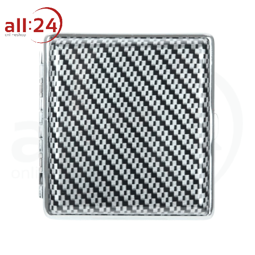 Artikelbild des Artikels “Zigaretten Etui Carbon Hellgrau mit Spange “