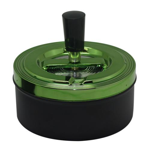 Artikelbild des Artikels “Zorr Aschenbecher Windascher schwarz matt Deckel grün 11 cm “