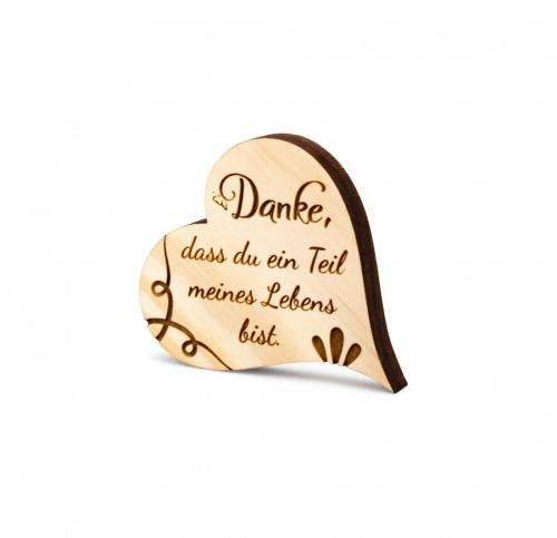 Artikelbild des Artikels “Zirbenherz Mini Aufschrift Danke dass du ein Teil meines Lebens bist “