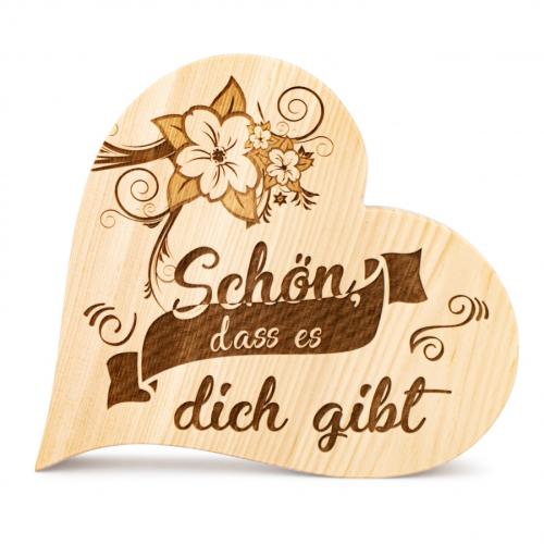 Artikelbild des Artikels “Zirbenherz Gravur Schön dass es dich gibt 12 cm “