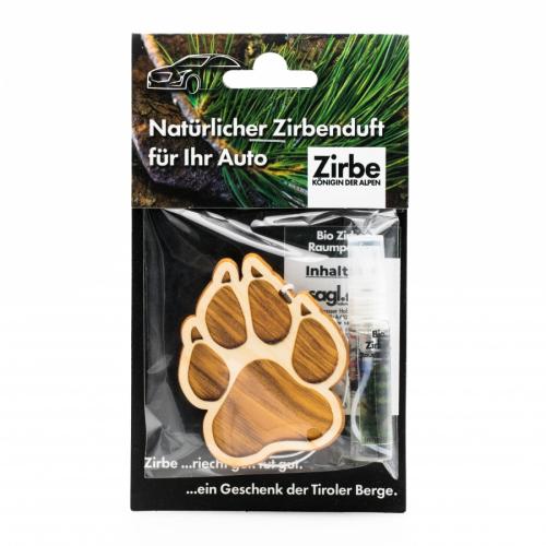 Artikelbild des Artikels “Autoduft aus Zirbe Anhänger Pfote “