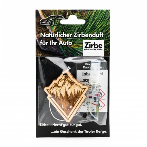 Artikelbild des Artikels “Autoduft aus Zirbe Anhänger Berge Natur “