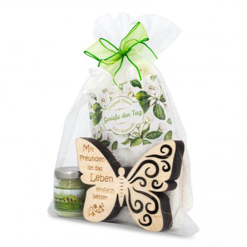 Artikelbild des Artikels “Geschenkset Schmetterling genieße den Tag weiß “