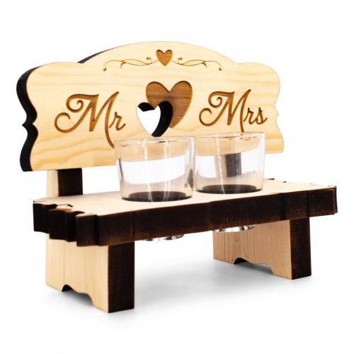Artikelbild des Artikels “Zirben Schnapsbank 2er Mr & Mrs “