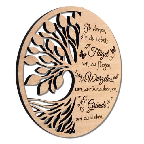 Artikelbild des Artikels “Baum Buchenholz mit Spruch “