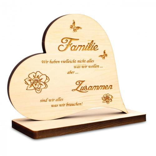 Artikelbild des Artikels “Zirbenherz auf Sockel Familie “