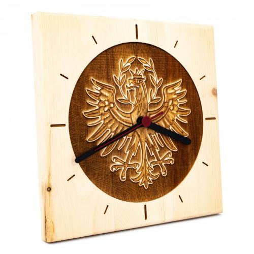 Artikelbild des Artikels “Zirben Wanduhr Tiroler Adler 3-D Optik ohne Schriftzug “