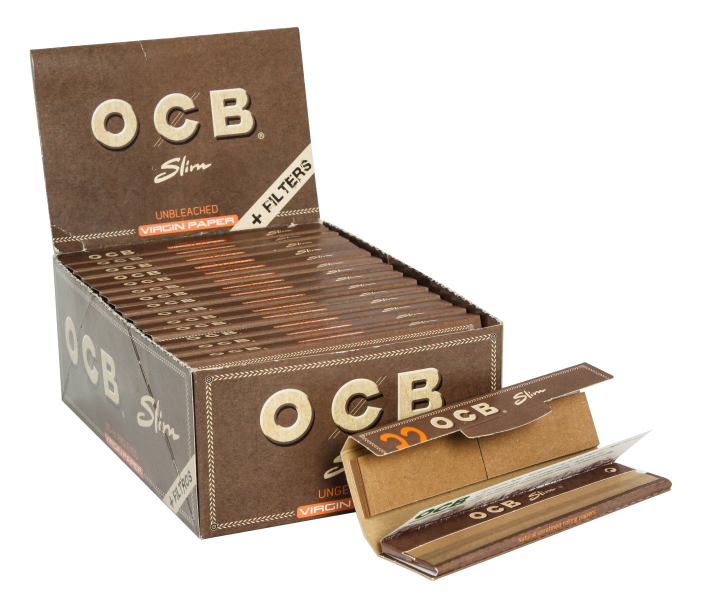 BOX OCB Virgin King Size Slim + TIPS, 32 Stück 