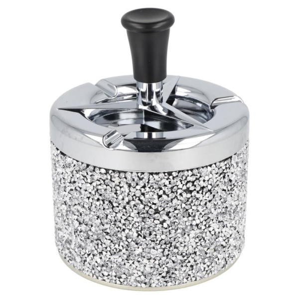 ZORR Aschenbecher Windascher Glitter Silber 