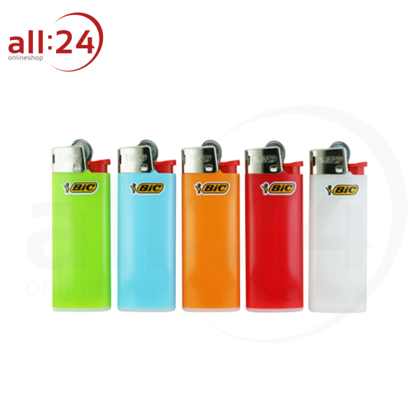 BIC Feuerzeuge Mini J25, 5 Stück, VERSCHIEDENE Farben 