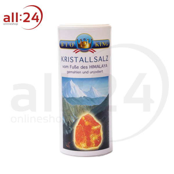 BioKing Kristallsalz aus den Ausläufern des Himalaya Streuer, 250g 