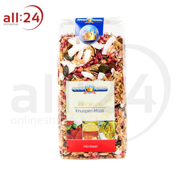 BioKing Bio Premium Knuspermüsli Himbeer, 375g 