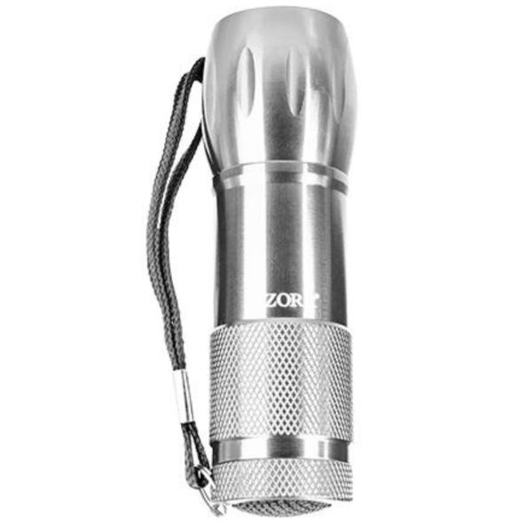Zorr LED Taschenlampe Aluminium Silber 