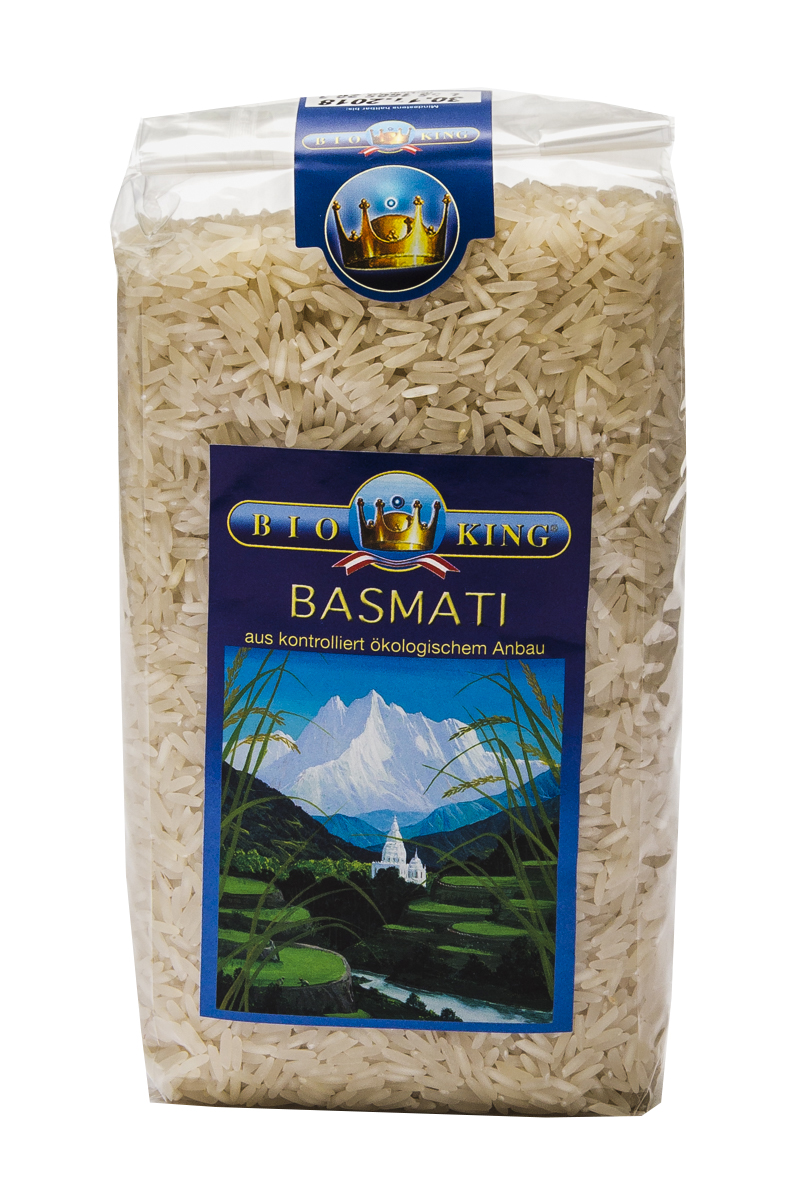 BioKing Echter Indischer Bio Basmati-Reis Geschält, 500g-1000g 