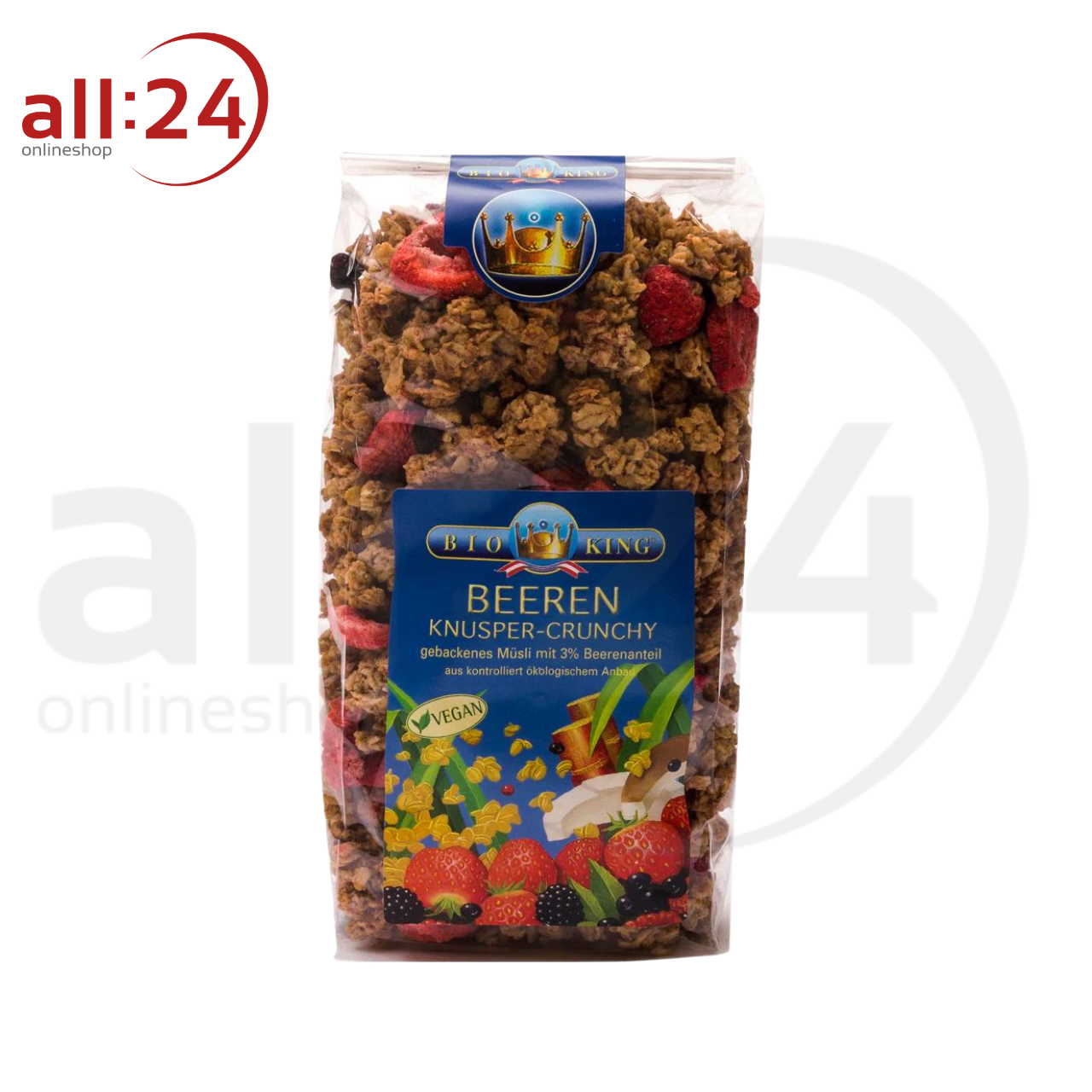 BioKing Bio Crunchy Beeren Müsli, 375g 